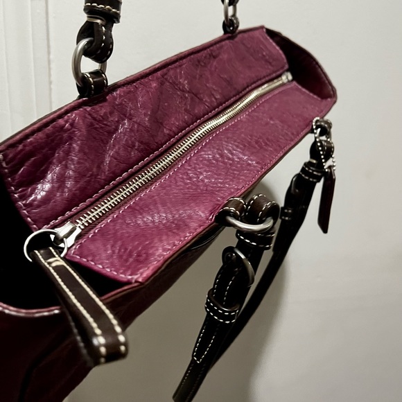 Coach Chelsea G0751-F10892 burgundy pebble grain leather bag - Picture 8 of 15